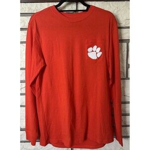 Clemson Tigers Southern Pride Shirt Long Sleeve Small Orange Cotton